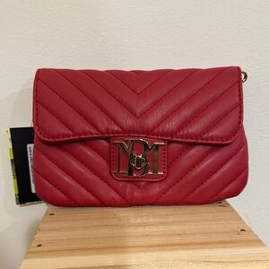 Badgley Mischka Red Chevron Crossbody Bag